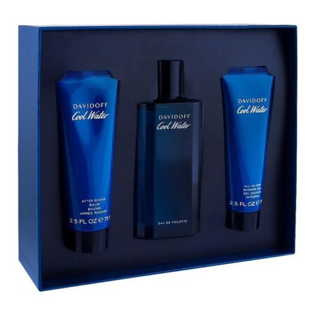 Davidoff-Cool-Water-3-Pcs-Gift-Set-Men-125ml-EDT-Perfume-75ml-ASB-75ml-SG-Bottle