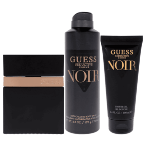 Guess-Seductive-Homme-Noir-4-Pcs-Gift-Set-100ml-EDT-226ml-BS-100ml-SG-Pouch-Bag-Bottle